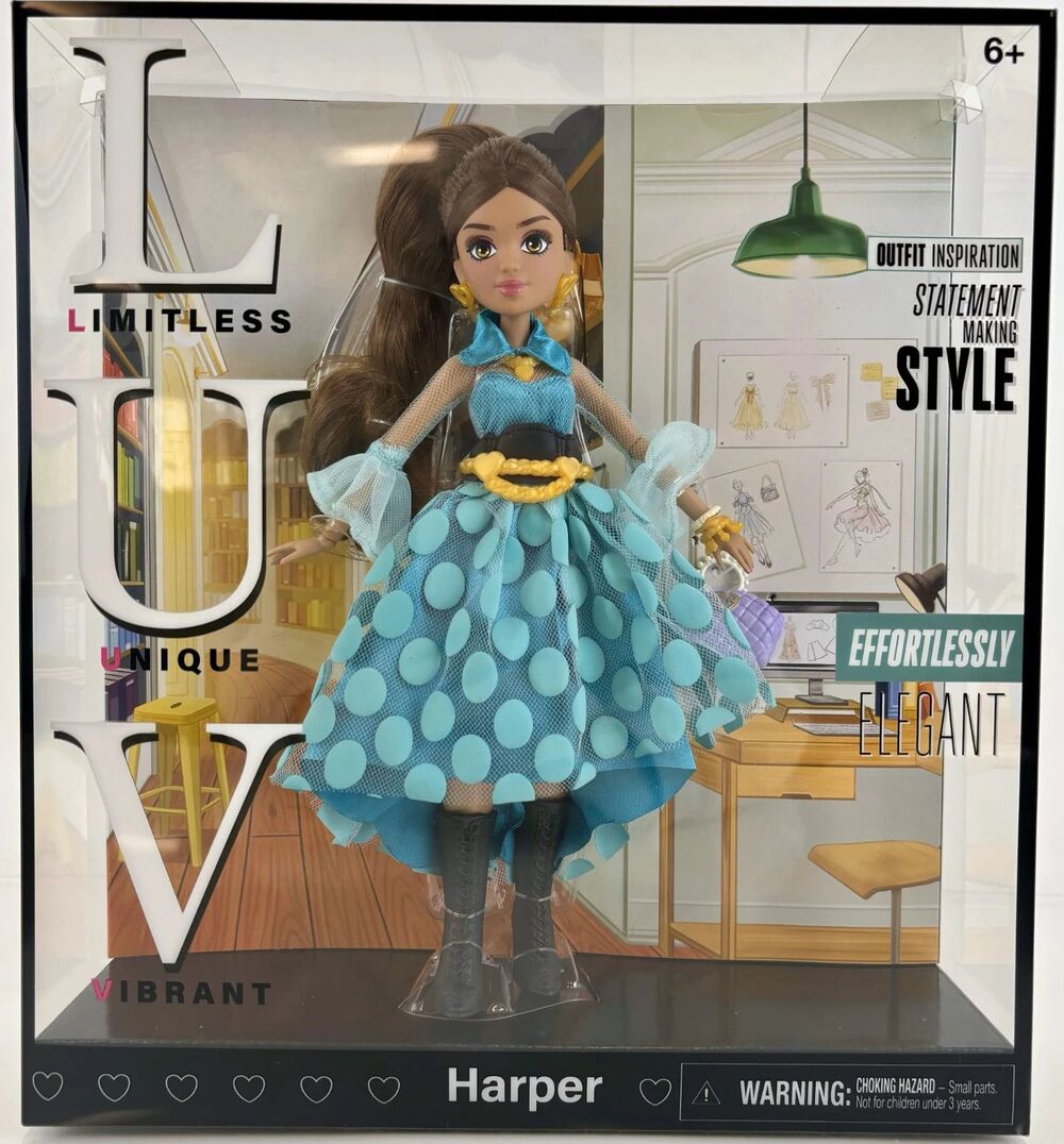 LUV Premium Fashion Doll - Harper, Dolls for Children Ages 6+ NEW